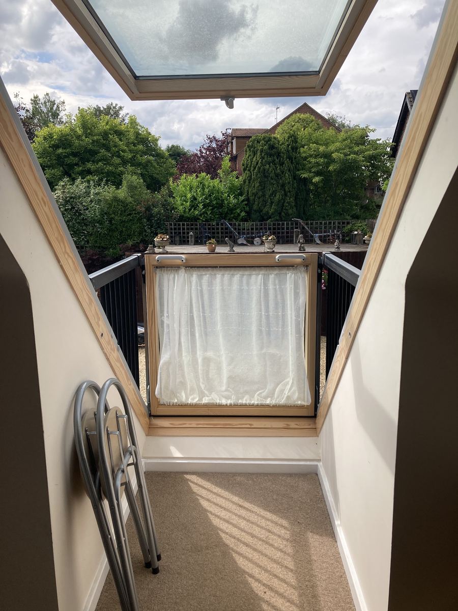 The private balcony off the Prince Rupert room